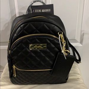 Steve Madden Black Backpack w/Gold Hardware
